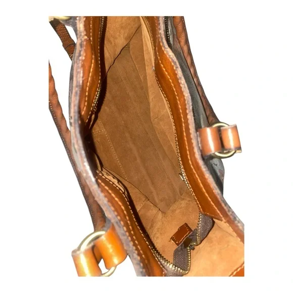 Patricia Nash Zancona Large Cracked Rose Floral Tote & Wallet set EUC - Picture 8 of 8